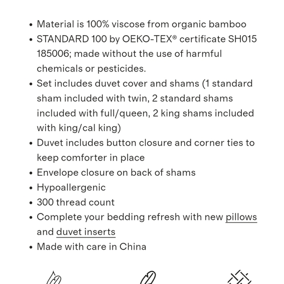 Quince Organic Bamboo Eucalyptus Duvet Cover & Shams! King/ Cal King (196)(READ) - Picture 7 of 13